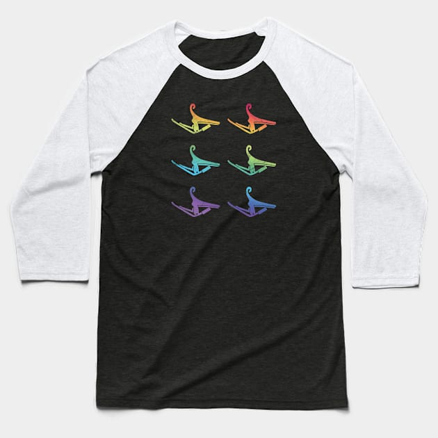 Guitar Capo Colorful Theme Baseball T-Shirt by nightsworthy